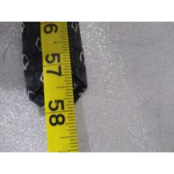 COMO COLLECTION Dark Gray with Tan Diamond Print Necktie Woven Tie - Picture 5 of 5